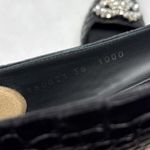 Giuseppe Zanotti  Rhinestone Embellished Croc Leather Pointed Toe Ballet Flats 38 Photo 12