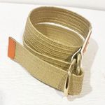 Michael Kors  Women's White Orange Leather Straw Stretch Belt D Ring Adjustable Photo 2