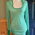 prAna Polka Dot Swim Coverup with light hood size M Photo 2