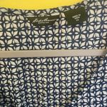 Eddie Bauer  Navy and Cream Floral Blouse Photo 1