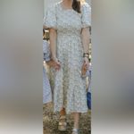 Dear Georgie Elizabeth Dress in Leaves Size‎ Small NWT 100% Cotton Gray Photo 9