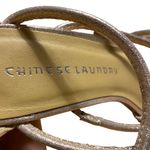 Chinese Laundry  GOLD sparkly Open Toe Metallic Strappy Heels Size 8M Photo 4