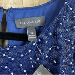 The Limited  Royal Blue Embroidered Top Photo 5