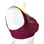 Natural Form Womens Bra Lace Unlined Underwire Burgundy Red Sexy XXXL Size 3X Photo 2