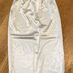 Pretty Little Thing - Silver Satin Side Split Midi Skirt in SIlver Photo 0