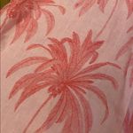 Tahari  Linen Pink Palm Tree Crop Pull on Elasticated Waist Culottes w Pockets S Photo 1