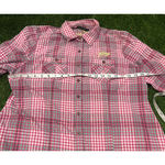 COOGI  Y2K Grunge Plaid BUTTON DOWN Logo SHIRT Pink Roll Tab LARGE Photo 7