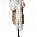 BANJUL  Off White Crop Top Bell Sleeves Sequins Lace🌺Large Photo 5