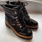 Marc Fisher Patent Leather Inka Hiking Boots Combat Boots Size 7 New Without Tag Photo 4