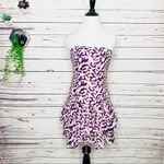 Moda VINTAGE International Purple Tie Dye Strapless Mini Party Dress Size XS Photo 1