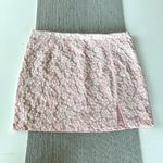 Wild Fable  Light Blush Pink White Floral Notch Front Stretch Mini Skirt Size 16 Photo 3