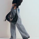 Divided FRINGED SHOULDER BAG Black Leather Women's‎ Bag Photo 3