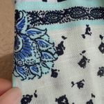 Loft  Floral Cowl Neck Patchwork Cutout Mini Dress size 0 Blue White Photo 7