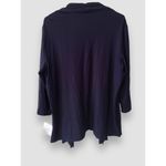 Croft & Barrow  Mock-Layer Print Cardigan Sz XL 3/4 Sleeves Navy Striped Tank NWT Photo 4