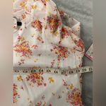 Vince Camuto NWT Size S White Floral Ruffle Flowy Long Sleeve Sheer Mini Dress Photo 12