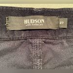 Hudson Jeans Hudson Velvet Jeans Black Pants, Barbara Super Skinny, size 27, some stretch Photo 4
