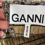 Ganni  Long Sleeve Smocked Dress  Light Brown Snakeskin Print Size 38 Us Size 6 Photo 2