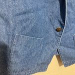 VTG Gotcha Covered Denim Vest sz L Western handmade Bird Embroidery on Back USA Blue Size L Photo 4