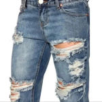 One Teaspoon  Light Wash Distressed Straight Leg Ankle Cotton Jeans Size … Photo 3