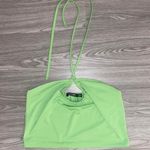Nasty Gal Bright Green Halter Tank Top Photo 0