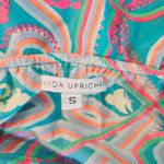 Amanda Uprichard  Paisley Strapless Ruffle Faux Wrap Blue Dress Women's Size S Photo 7