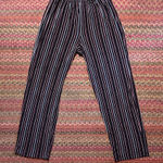 VTG CITY KNITS MICRO STRIPE STRETCHY PULL ON PANTS Black Size M Photo 0
