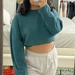 H&M teal crewneck Photo 0