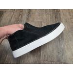 Toms  Bryce Black Leather Suede Pull On Rounded Toe Low Top Sneakers Shoes 7.5 Photo 6