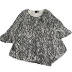 Rafaella Black & Gray Snake Print Ruffle Cuff Stretch Top Size S Photo 2