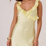 Hello Molly  satin frill yellow dress Photo 0