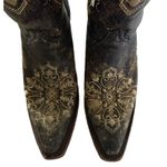 Circle G  Marietta Brown Distressed Leather Embroidered Cowboy Snip Boot Sz 8.5 M Photo 3