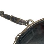 Charles Albert  Necklace Sterling Silver Bamboo Style Frame Onyx Pendant Choker Photo 6