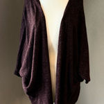 LA Hearts Women's Open-Front Oversized Cardigan Dark Purple Medium Photo 0