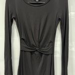All Saints Women's Black Long Sleeve Layered Mini Knot Tie Dress Size Small Photo 2