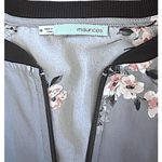 Maurice's  Chiffon Bomber Jacket Womens Light Blue Floral Lightweight Size M Photo 3