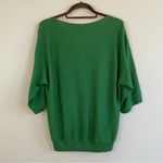 Chico's NWT  Vibrant Green Embroidered Dolman Pullover Sweater Top Size 1/M Photo 5