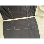 Madewell Jinni Dress Short Puff Sleeve Drop Waist Top Stitching Accent Black 4 Photo 6