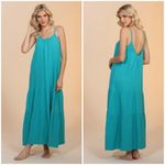 💕FRESH LAUNDRY💕 Gauze Flowy Dress ~ 100% Cotton Veridian Blue Small S NWOT Photo 0