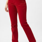 Talbots Corduroy Straight Leg Pant Jeans Cherry Red Mid Rise Size 4 Photo 0