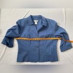 55% LINEN 46% RAYON‎ MISS DORBY PETITE BLAZER JACKET Blue Size 14P Photo 3
