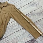 Tomas Maier Long Sleeve Shirt Dress Tan Size 6 Collared PullOver Classic Capsule Brown Photo 8