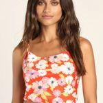Lulus  Floral Satin Top Photo 0