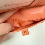 Salvatore Ferragamo  Vintage Gancini Wallet Peach Saffiano Leather Photo 10
