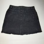 Honey Punch Womens Denim Mini Skirt Medium Black Moto Biker Chic Y2K Whimsigoth  Photo 3