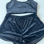 Better Be  Lounge Set Women’s Size Medium Black Crop Top Shorts Sleep Set 2 Pc Photo 0