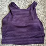 Athleta EUC- Purple Striped Conscious Crop Top size S Photo 2
