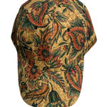 None Vintage Paisley Floral Cap Unisex Adjustable Brown Cork Botanical Earthy Retro Photo 0