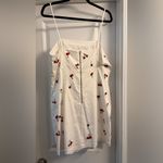 Anthropologie Maeve Anthropology Mini Dress with Red Cherry Embroidery Photo 1