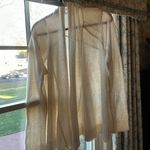 Calypso St. Barth  cashmere sweater ivory open front large L Photo 11