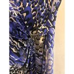 Laundry by Design Womens 6 True Wrap Dress Animal Print Cap Sleeve Purple Black Photo 7